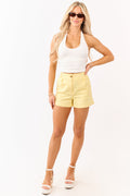 Entro Lemon High Waist Cotton Shorts